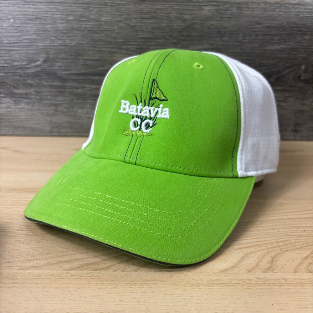 Batavia Country Club Hat Cap Strap Back Green Golf Adjustable